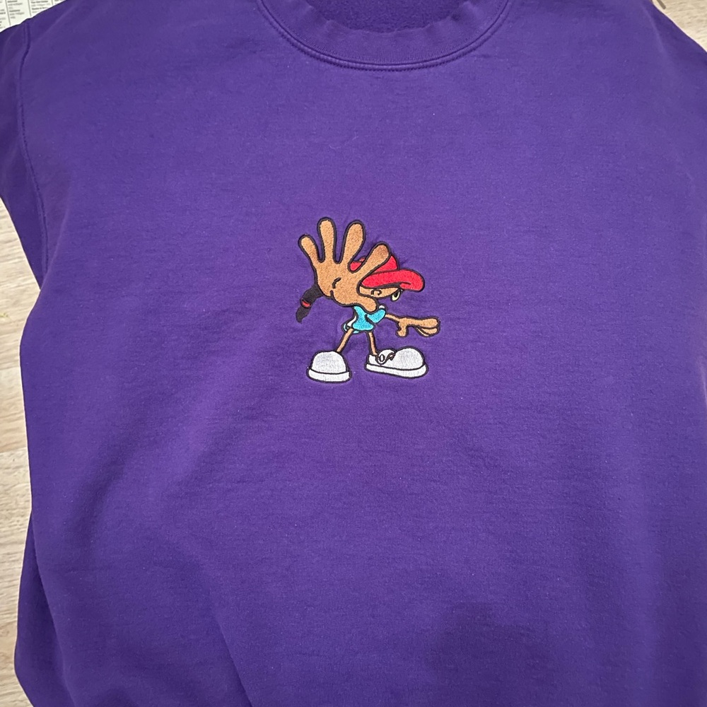 Number 5 Codename: Kids Next Door Purple Crewneck Sweatshirt - Picture 4 of 6